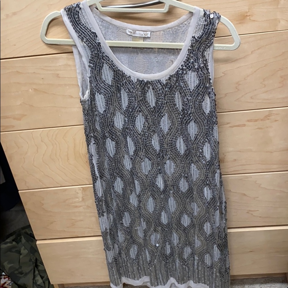 Gold Hawk cocktail beaded dress